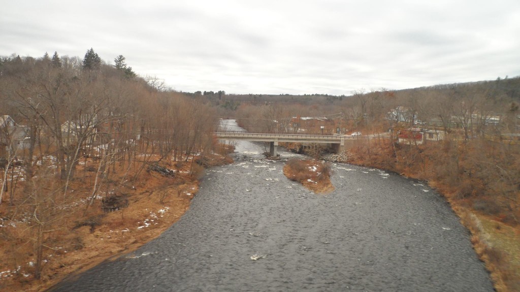 Crossing the Mill River in Miller's Falls, Massachusetts